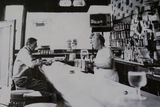 <p>Former owner of The Matchbox, the late Israel Segal, tends bar at Chicago's most intimate tavern.</p>
