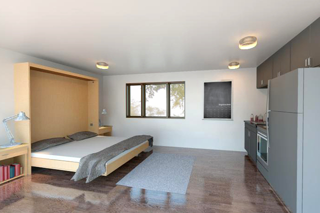 <p>A rendering of what a room would look like in Cedar Street Companies' FLATS collection.</p>
