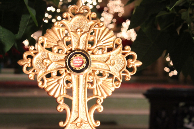 <p>Fragment from the Jesus' manger that now resides at Holy Family church in University Village. The relic has been authenticated by the Vatican.</p>
