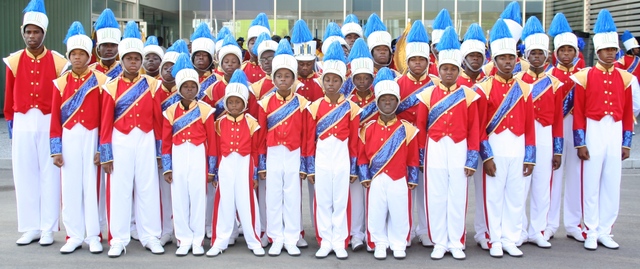 <p>Each year new cadets, such as this group, join the South Shore Drill Team, which consists of 300 youth from the inner city.</p>
