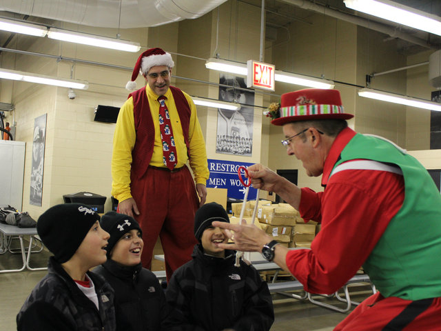 <p>Jokes and magic tricks thrilled the pint-sized guests at the annual White Sox holiday party, held at U.S. Cellular Field on Dec. 13.</p>
