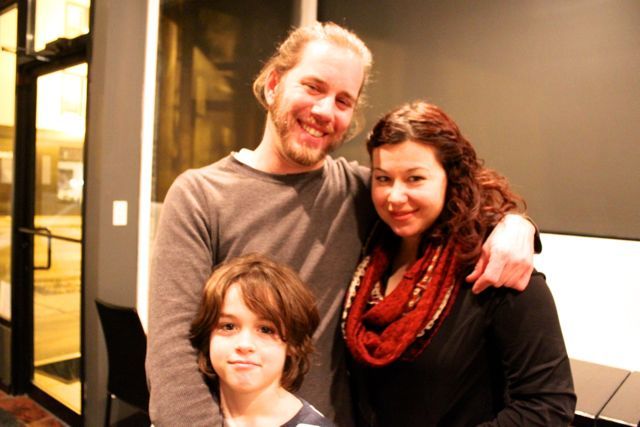<p>Adam Wolfe, Cecilia Tripoli, and their son, Enzo, live above O'Cha Thai Cuisine at 2062 N. Damen Ave.&nbsp; The family became friends with the owners of O'Chai Thai during the year long build out process and were invited to a friends and family gathering the Saturday before the eatery's soft opening Monday.</p>
