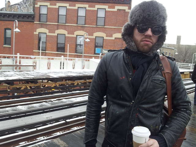 <p>Chadwick Christian, 30, was standing on a snow-dusted 'L' platform Friday morning.</p>
