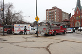 <p>NBC show "Chicago Fire" returned to Logan Square to shoot a bomb threat scene near the square, Jan. 30, 2013.</p>
