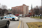 <p>NBC show "Chicago Fire" returned to Logan Square to shoot a bomb threat scene near the square, Jan. 30, 2013.</p>
