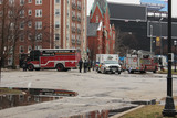 <p>NBC show "Chicago Fire" returned to Logan Square to shoot a bomb threat scene near the square, Jan. 30, 2013.</p>
