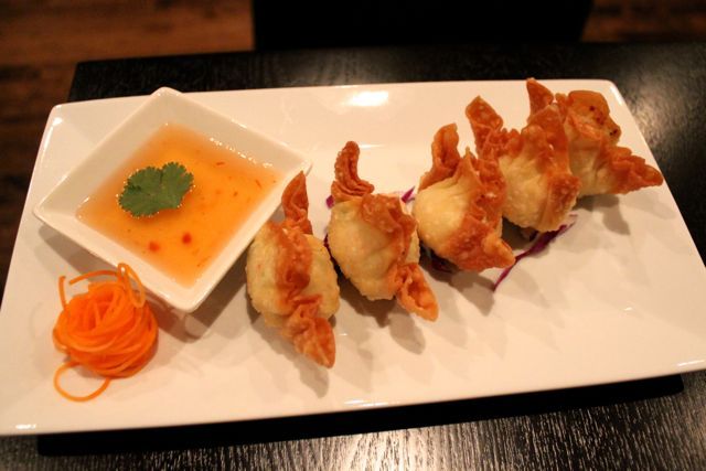 <p>The crab rangoon appetizer at O'Cha Thai is comprised of crab meat, cream cheese and celery wrapped in a wonton pastry and served with sweet and sour sauce. It's $5.&nbsp; O'Cha Thai will celebrate its soft opening Jan. 20 and Grand Opening Jan. 26.</p>

