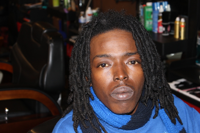 Antwain Foster, 26, said he spilts his time during the week looking for jobs in Madison, WI. where his girlfriend and son lives and Chicago, where he grew up.