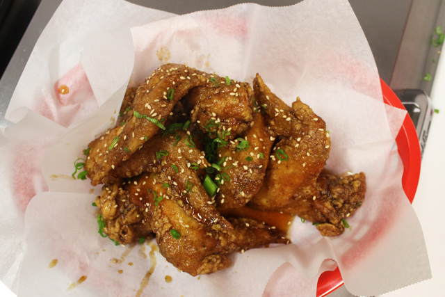 <p>Dak's signature Korean chicken wings, coated in the signature soy garlic sauce.</p>
