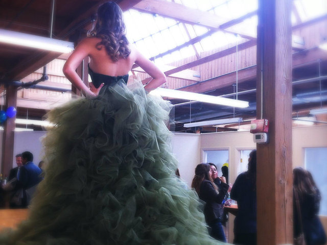 <p>A snapshot from the kickoff event at the Fashion Design Center, a Bridgeport studio space offering affordable rates for aspiring fashion designers.</p>
