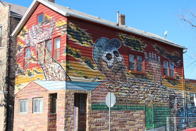 <p>A photo of this mural, painted by artist Hector Duarte, is used on Zorayda Ortiz's oil scent, "Pilsen Roots."</p>
