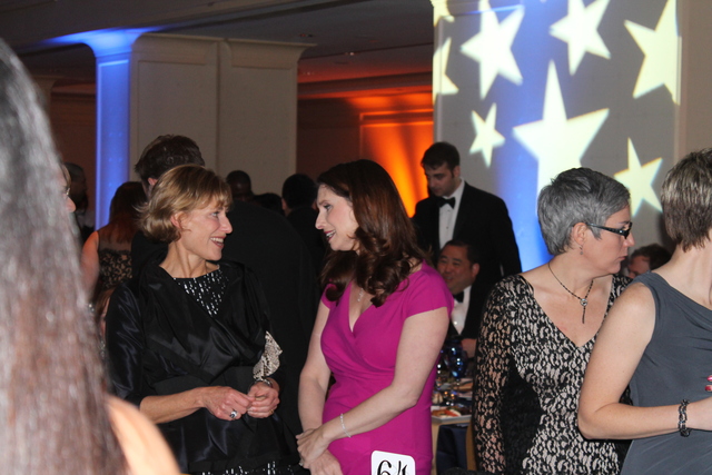 <p>Chicago's first lady, Amy Rule (l.) attends the Illinois Inaugural Ball in Washington, D.C., on Saturday.</p>
