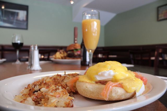 <p>Lox eggs benedict at Isabel's Restaurant in Lincoln Park.</p>
