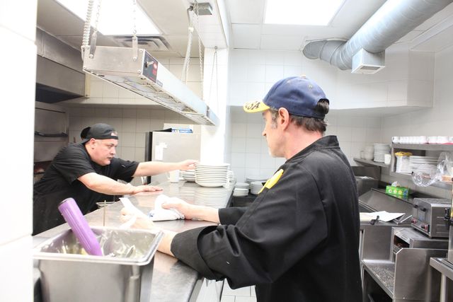 <p>David Spingola works in the kitchen at Isabel's Restaurant.</p>
