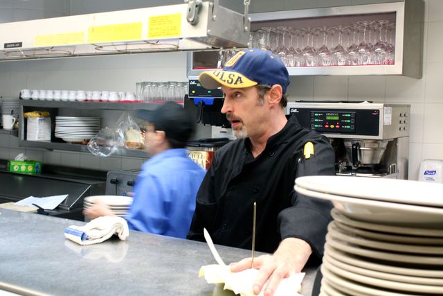 <p>David Spingola works in the kitchen at Isabel's Restaurant.</p>
