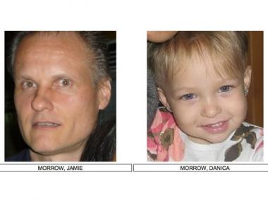 Jamie Morrow, 43, (left) allegedly abducted his 18-month-old daughter Danica Morrow during a visitation. Cops said Morrow has dual citizenship in the U.S. and Colombia as well as family in California and Florida.