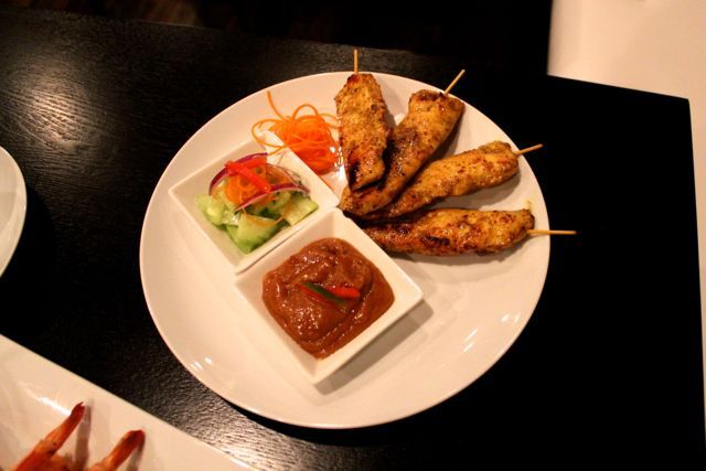 <p>The chicken satay appetizer at O'Cha Thai Cuisine contains grilled marinated chicken breast served with spicy peanut sauce and cucumber relish. It's $7.</p>
<p>O'Cha Thai Cuisine at 2062 N. Damen Ave. will celebrate its soft opening Jan. 20 and Grand Opening Jan. 26.</p>
