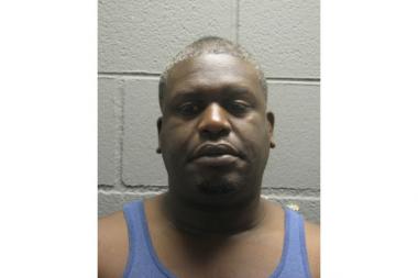 Orlando Griffin, 39, was arrested for having a loaded handgun without a FOID card when officers came to evict him from his home Friday, officials said.
