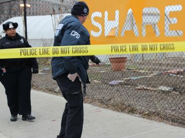 Police on the scene of a shooting about 2 p.m. Wednesday near Chicago Lights Urban Garden