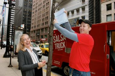 The Salsa Truck, owned by Dan Salls, became the first food truck to get an on-board preparer's license Thursday.