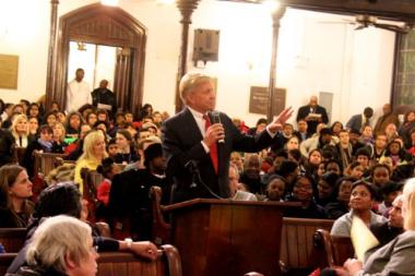 An emotionally charged "Community Engagement" meeting Tuesday for the 12 schools under consideration for closure in the CPS Fulton Network drew hundreds of people.