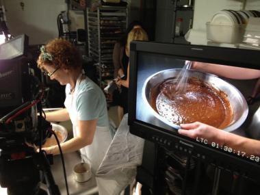 Angel Food owner and pastry chef Stephanie Samuels is used to having cameras in her kitchen. She was filmed in July 2012 during a shoot for the Cooking Channel's "Unique Sweets."