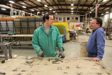 The Goodman Theatre's Scene Shop, 363 W. Pershing Road, is where tradesmen create elaborate sets for theater productions.