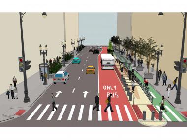 New renderings of planned separated bike and bus lanes for the Loop were released Wednesday.