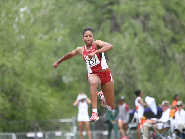 <p>Dominique Jacobs was the NJCAA indoor national champion in the triple jump and long jump at South Plains College in Texas before a stellar career at the University of Oklahoma.</p>
