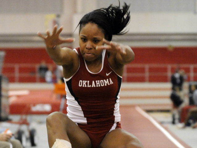 <p>Dominique Jacobs was the NJCAA indoor national champion in the triple jump and long jump at South Plains College in Texas before a stellar career at the University of Oklahoma.</p>
