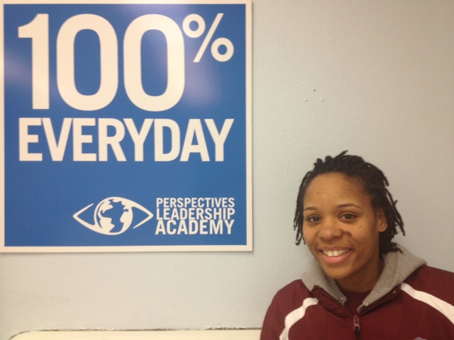 <p>Perspectives Charter Schools girls track coach Dominique Jacobs overcame several obstacles growing up to earn associate's, bachelor's and master's degrees.</p>
