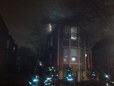 A woman was injured in a fire in Englewood Monday night, the Chicago Fire Department said.