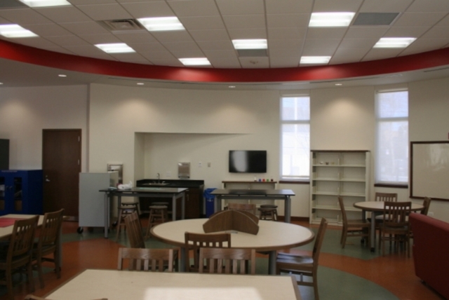<p>Interior of the newly renovated Humboldt Park Library, which will reopen Saturday.</p>
