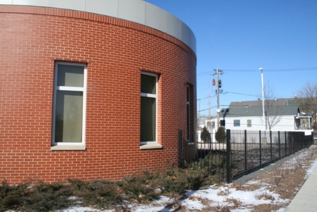 <p>Exterior of the newly renovated Humboldt Park Library, which will reopen Saturday.</p>
