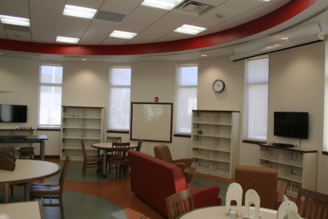 <p>Interior of the newly renovated Humboldt Park Library, which will reopen Saturday.</p>
