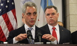 Rahm Emanuel Joins McCarthy, Alvarez in Pushing for Tougher Gun Penalties