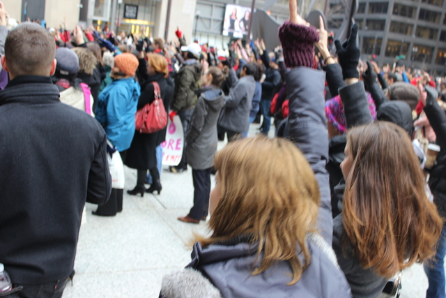 <p>Hundreds of women danced as part of a worldwide movement to raise awareness for violence against women.</p>
