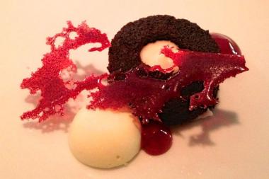 Red velvet cake will serve as the end course at The Storefront Company's Valentine's Day dinner seatings Thursday.
