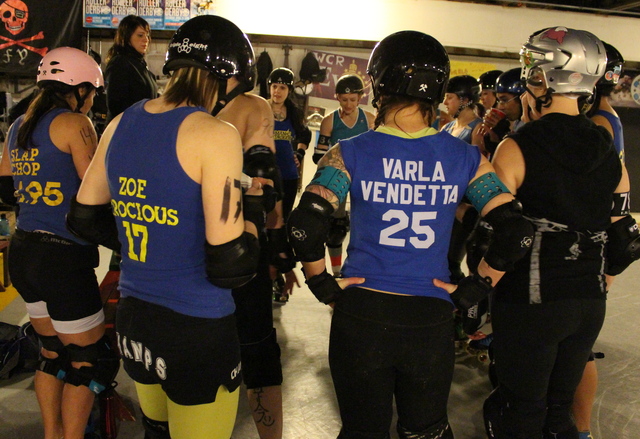 <p>The Windy City Rollers sport their alter-ego "derby names" on their jerseys.</p>
