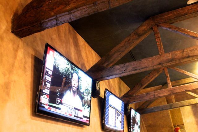 <p>Three of 11 flat-screen TVs at High Noon Saloon.&nbsp;</p>
