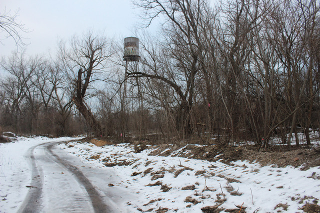 <p>Rosehill Cemetery sold about 20 acres to the city, but maintains the rights to the water tower near the pond on the property.</p>
