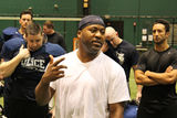 <p>Enforcers safety, Chicago police officer Mike Gaines, broke his leg while playing the NYPD Finest at Soldier Field in 2007. He hope to get revenge with a win when the two cop teams play in New York on April 20.</p>

