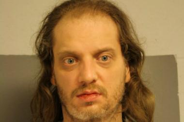 Michael Falk, 37, of the 1700 block of West Albion Avenue, was charged with criminal damage to government property.