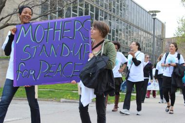 Mothers with the EarthHeart Foundation held a 'peace march and celebration' Saturday to address violence in Chicago.