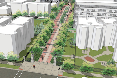 Loyola University presented new renderings of what a closed Kenmore Avenue would look like.