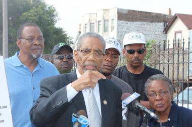 U.S. Rep. Bobby Rush (D-Chicago) said he is not happy that a $93 million construction project in Englewood has benefited white-owned companies more than black-owned companies.