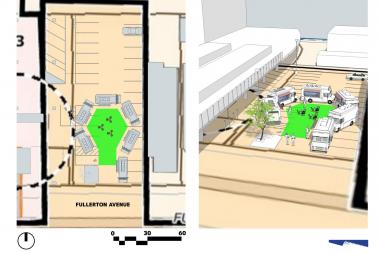 Lincoln Park-based architect William Huchting and builder Jim Gramata have proposed a plan to turn half of a DePaul University-owned parking lot adjacent to the Fullerton "L" stop into an area for food trucks.