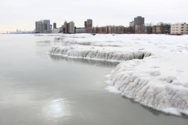 Residents of Rogers Park said they ventured out on lake ice to take in its natural beauty.