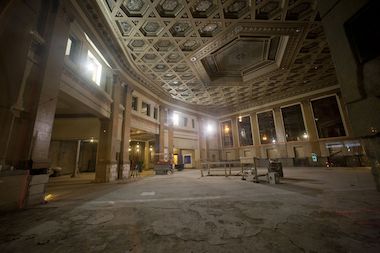  Inside the former Noel State Bank/Midwest Bank as the Landmark corner building was being turned into a Walgreen's. 