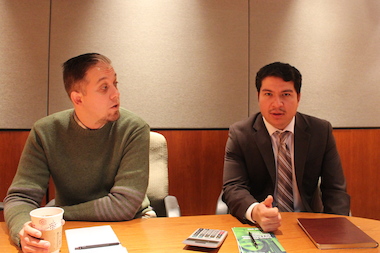 Joel Inwood and Cesar Campos say it's no accident East-West University graduates students with little debt.